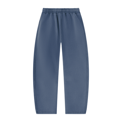 Blank Unisex Vintage Wash Barrel Leg Fleece Sweatpants