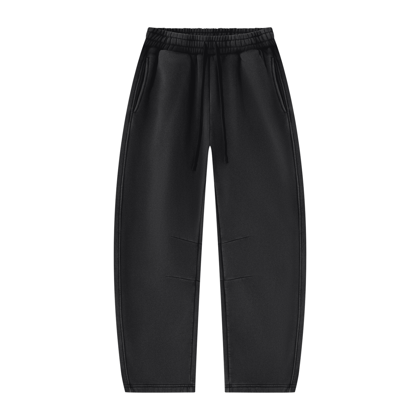 Blank Unisex Vintage Wash Barrel Leg Fleece Sweatpants