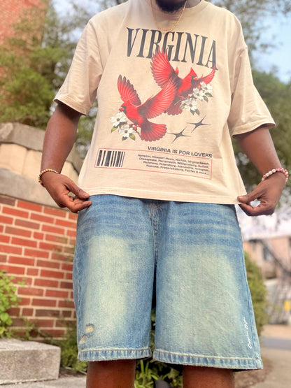 Boxy Virginia Cardinal Graphic T-Shirt