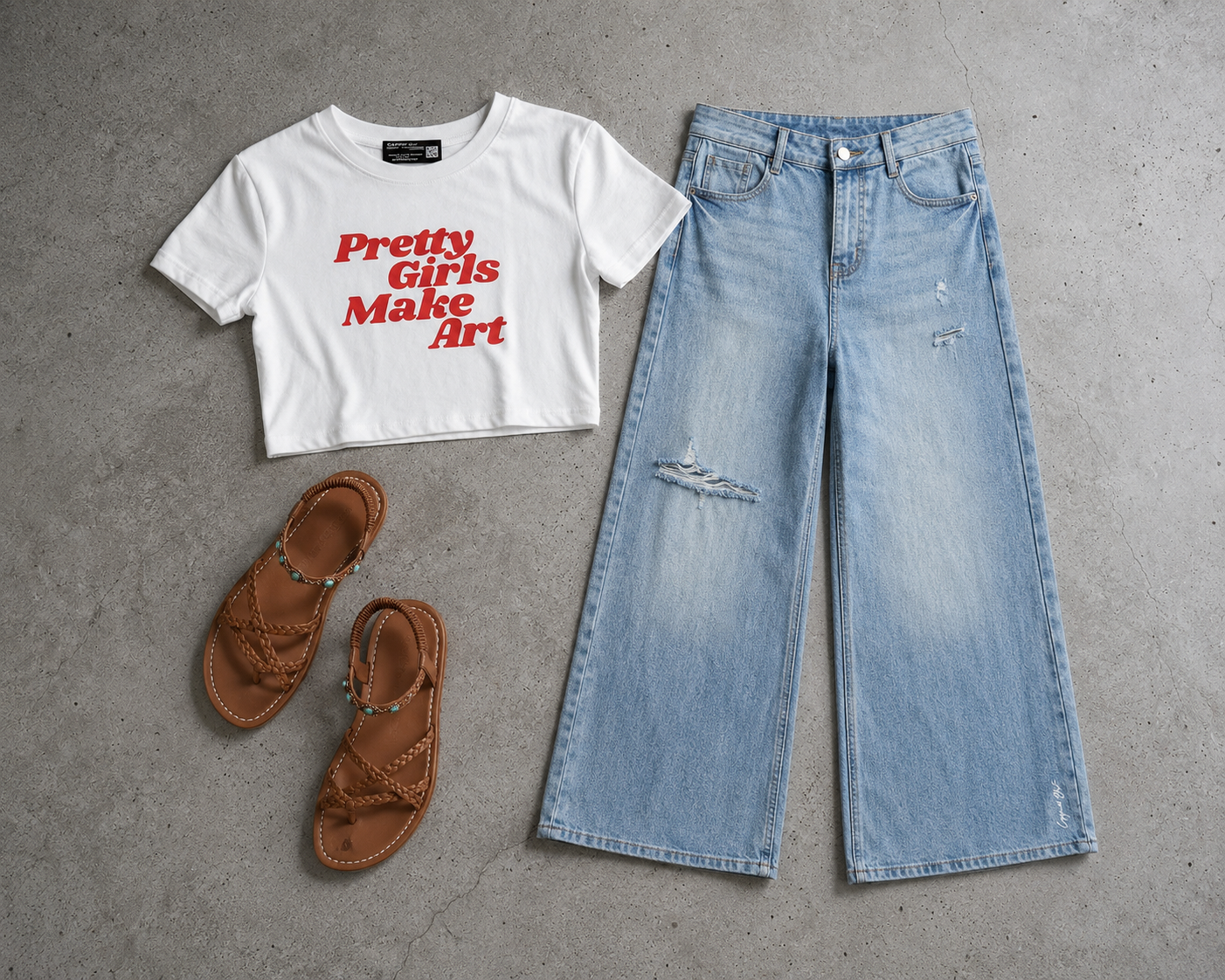 Pretty Girls Make Art Cropped Tee
