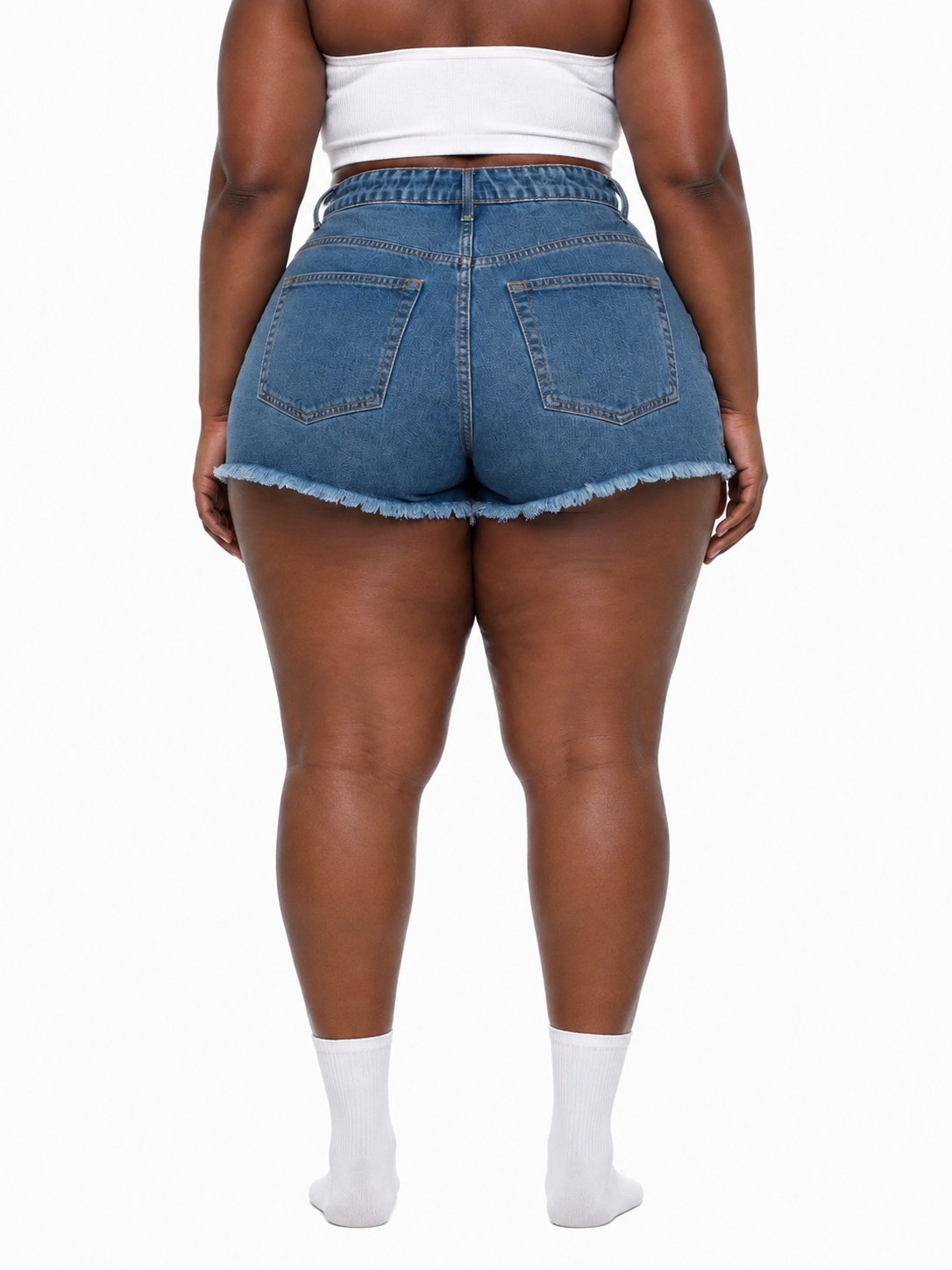 Women’s Vintage Wash High Rise Denim Shorts