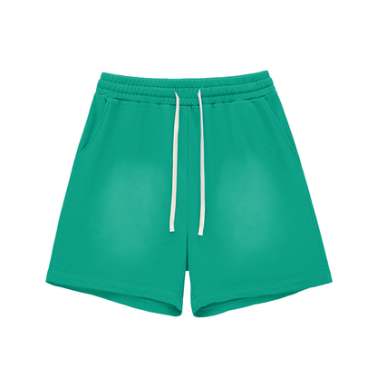 Blank Sun Fade Raw Edge Cotton Shorts