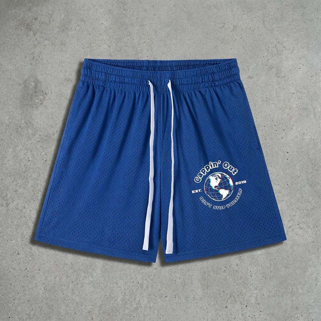 Mesh Drawstring Activewear Shorts