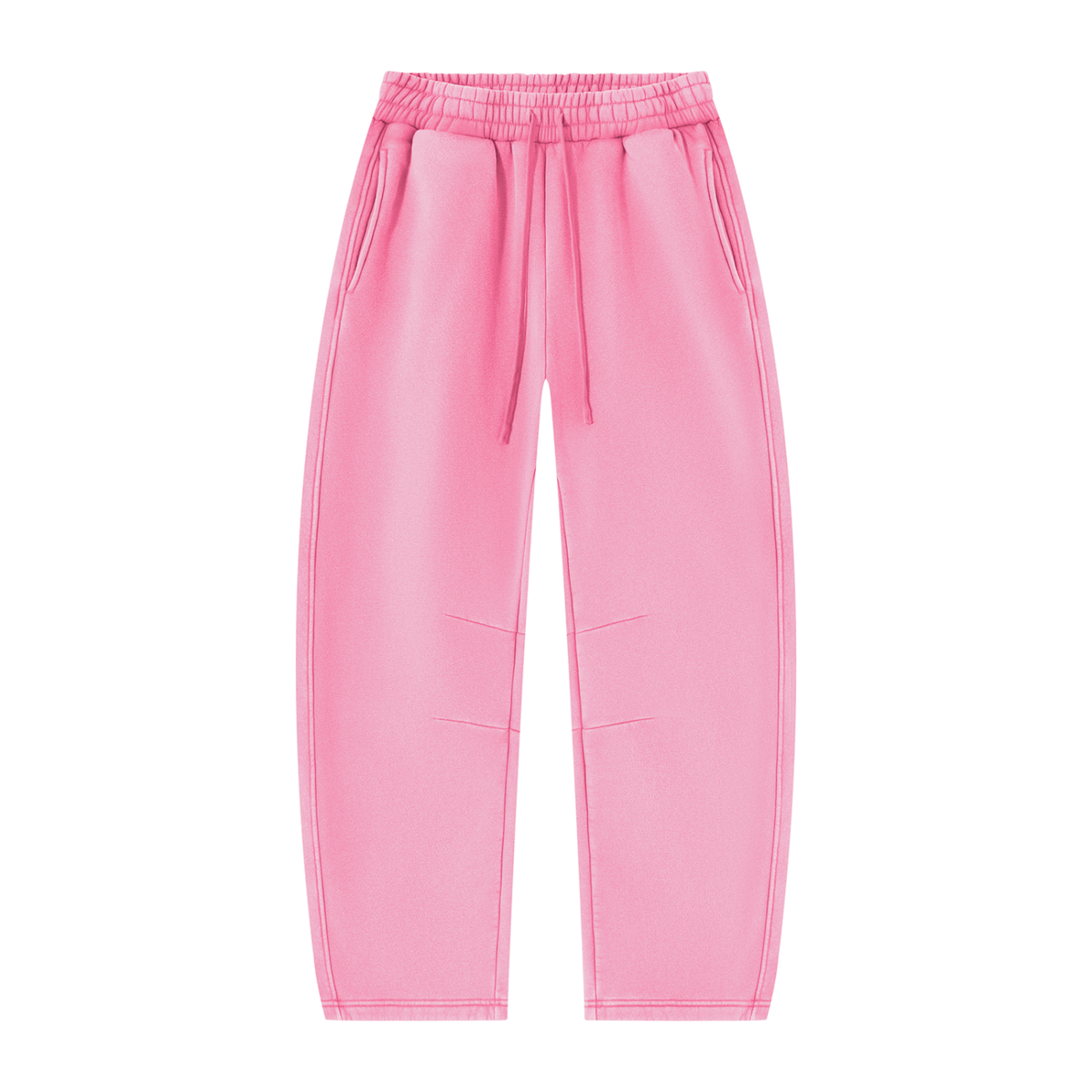 Blank Unisex Vintage Wash Barrel Leg Fleece Sweatpants