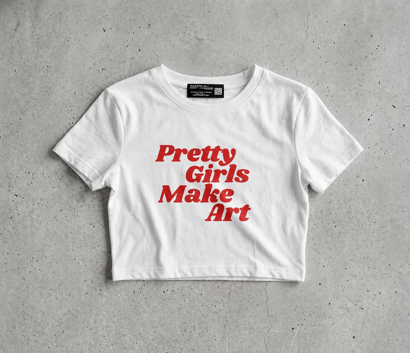 Pretty Girls Make Art Cropped Tee