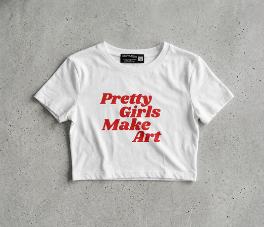 Pretty Girls Make Art Cropped Tee