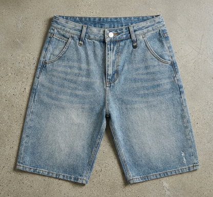 Men's Vintage Wash Denim Shorts