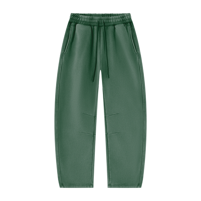 Blank Unisex Vintage Wash Barrel Leg Fleece Sweatpants