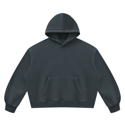 Blank Unisex Vintage Wash Boxy Fleece Hoodie