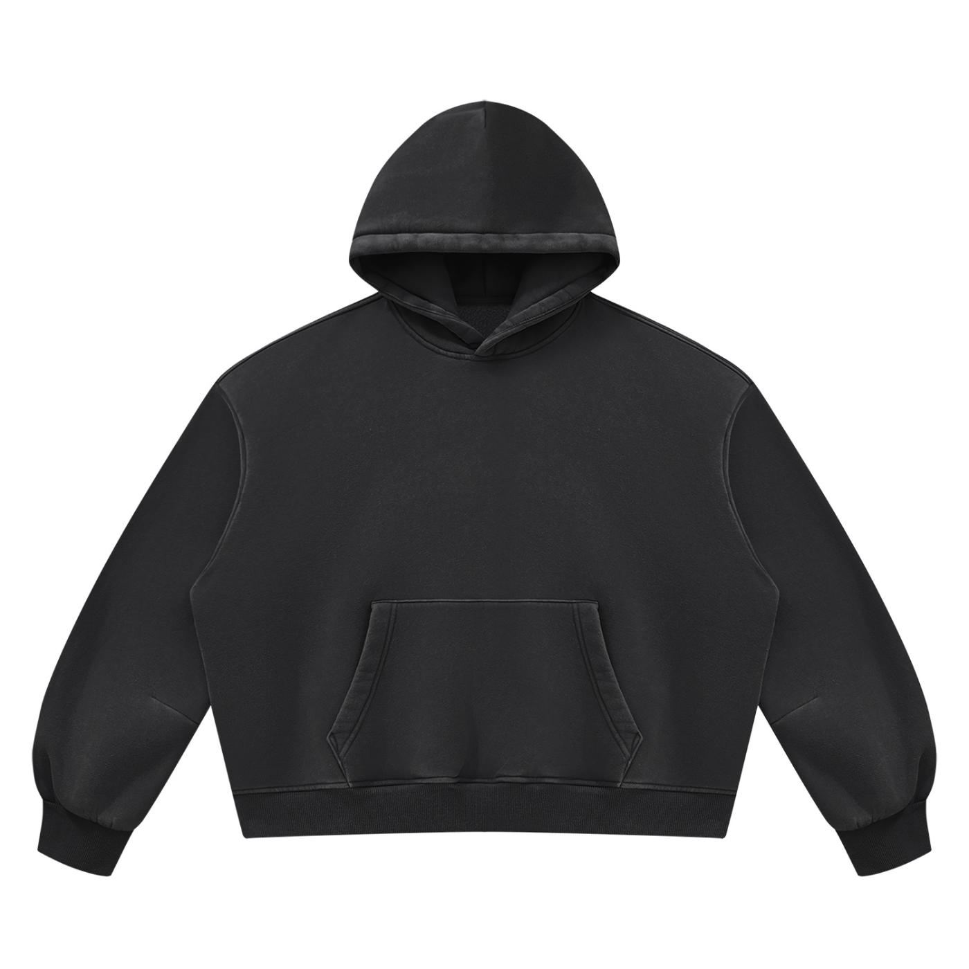 Blank Unisex Vintage Wash Boxy Fleece Hoodie