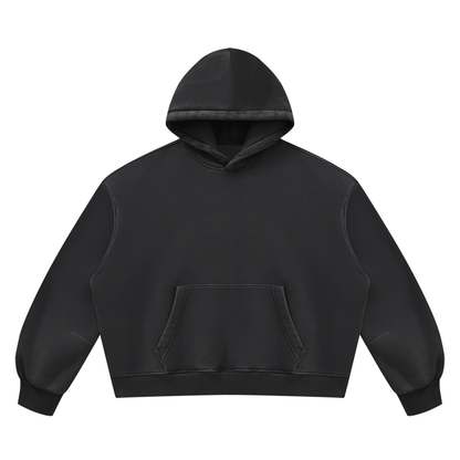 Blank Unisex Vintage Wash Boxy Fleece Hoodie