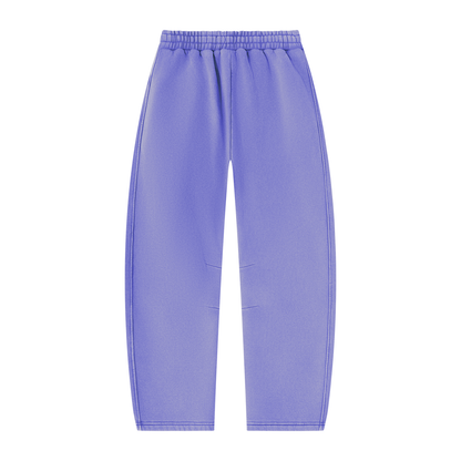 Blank Unisex Vintage Wash Barrel Leg Fleece Sweatpants