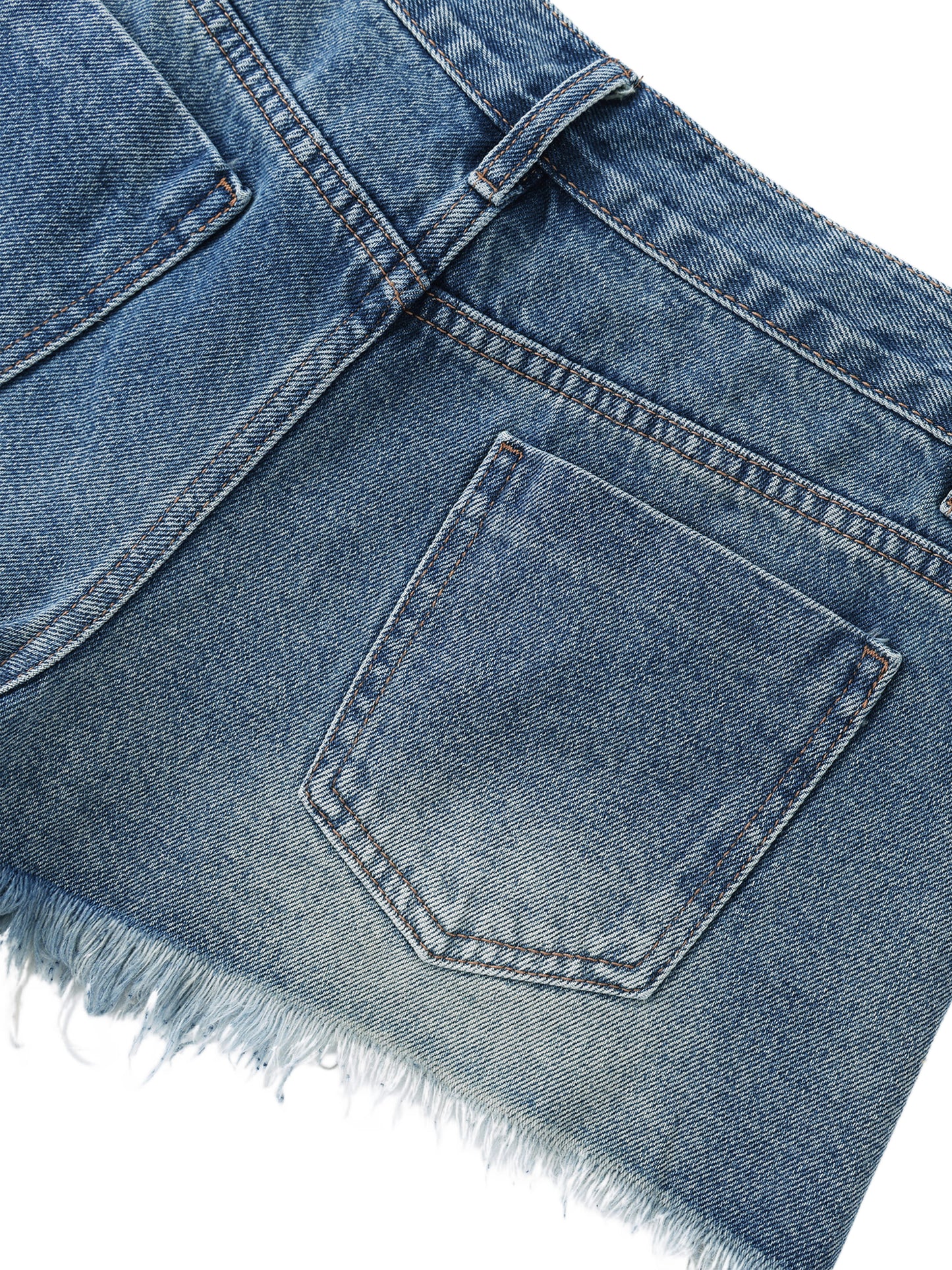 Women's Vintage Wash Raw Hem Distressed Denim Shorts