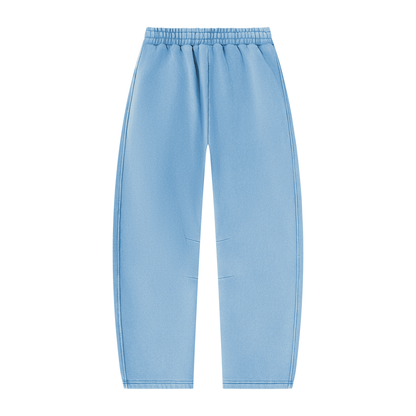 Blank Unisex Vintage Wash Barrel Leg Fleece Sweatpants