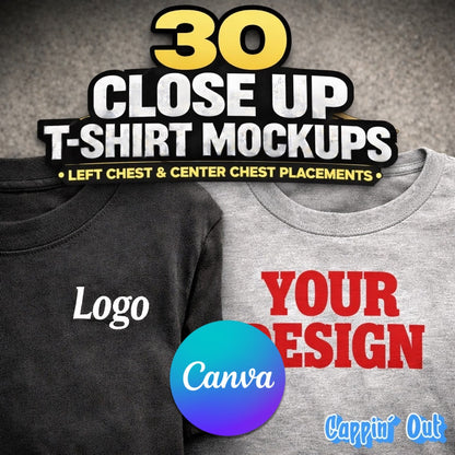 30 Left Chest & Center Chest T-shirts Mockup Pack