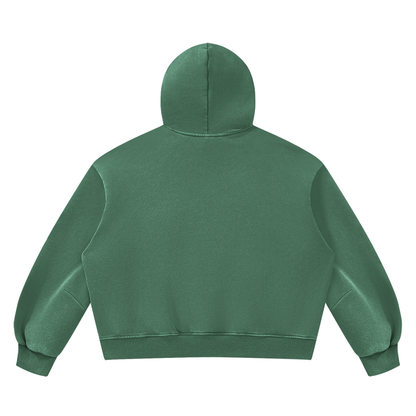 Blank Unisex Vintage Wash Boxy Fleece Hoodie