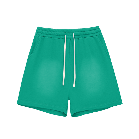Blank Sun Fade Raw Edge Cotton Shorts