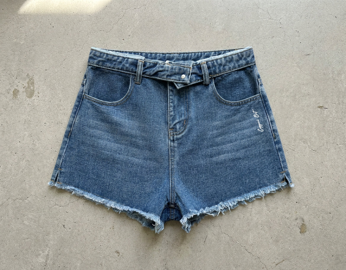 Women’s Vintage Wash High Rise Denim Shorts