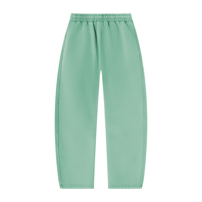 Blank Unisex Vintage Wash Barrel Leg Fleece Sweatpants