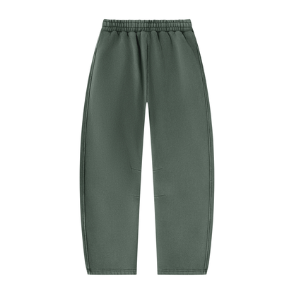 Blank Unisex Vintage Wash Barrel Leg Fleece Sweatpants