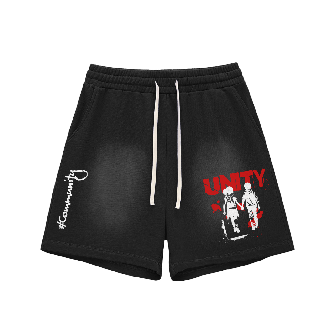Unity Sun Fade Raw Edge Cotton Shorts