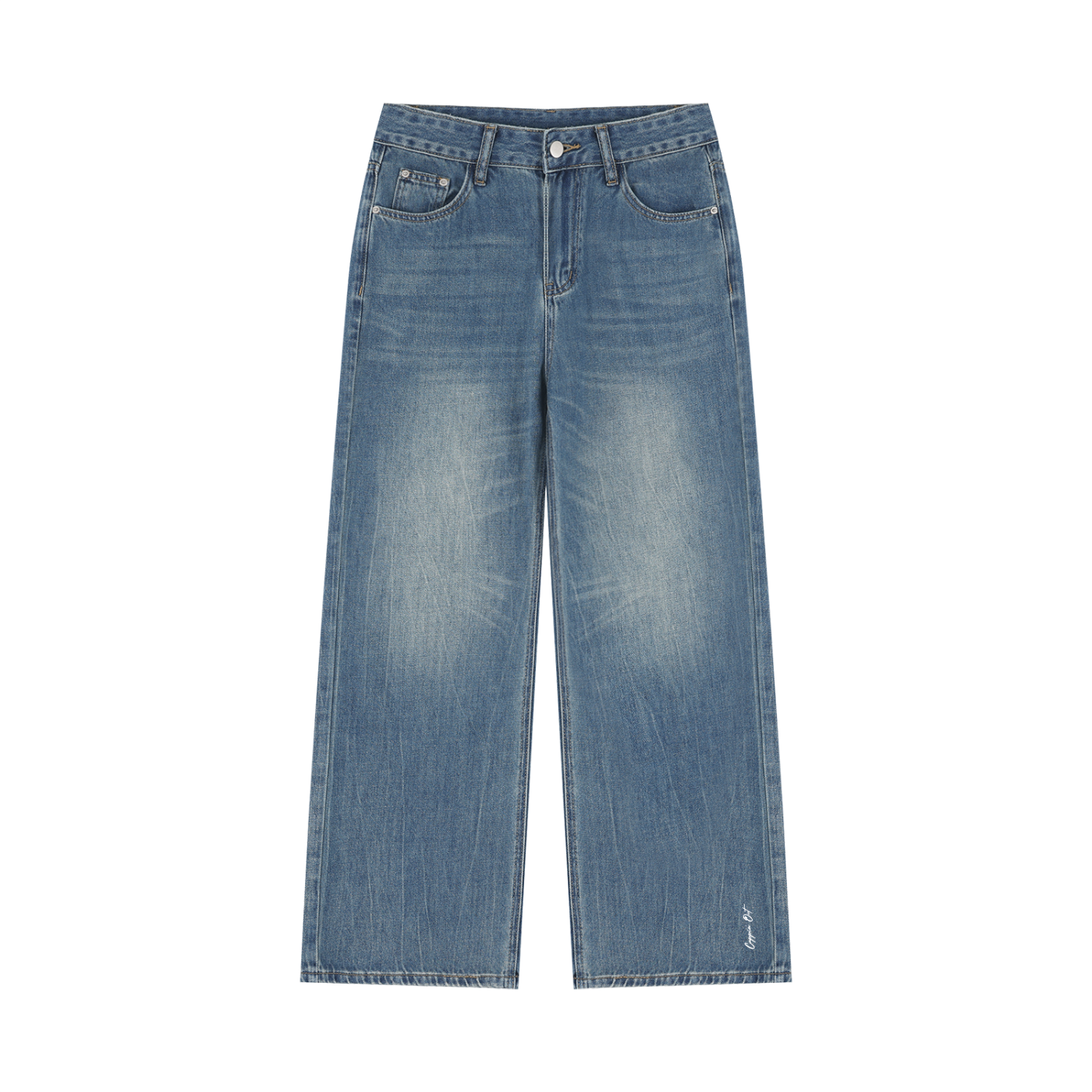 Women’s Vintage Wash Wide Leg Jeans
