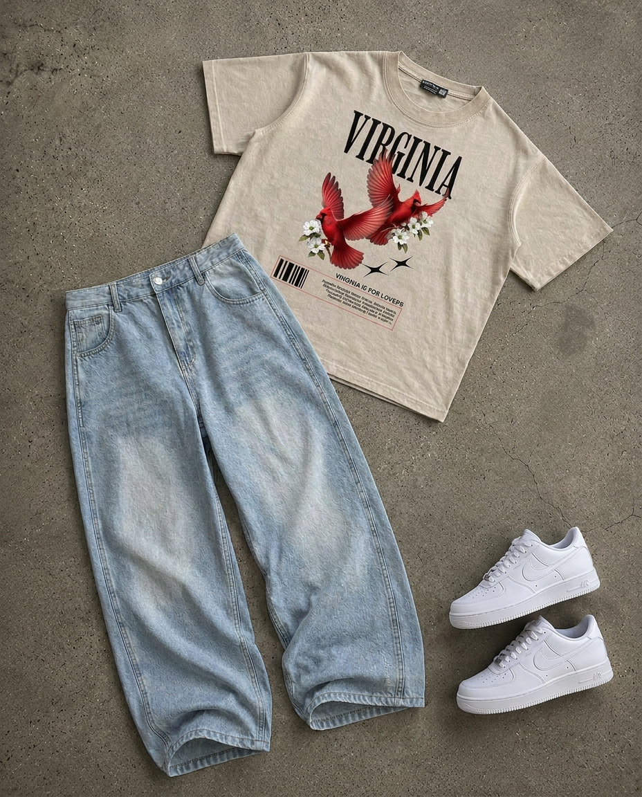 Virginia Mineral Wash Boxy Graphic T-shirt