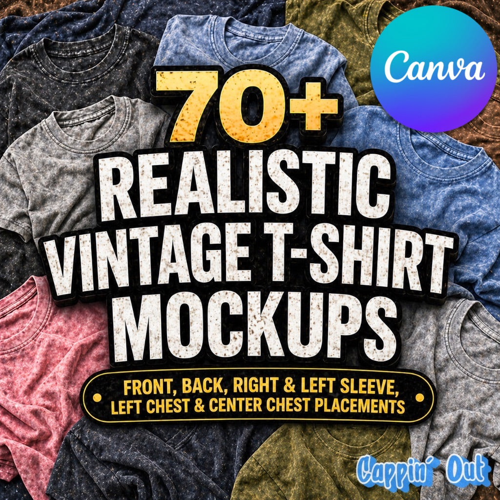 70+ Realistic Vintage T-shirts Mockup Pack