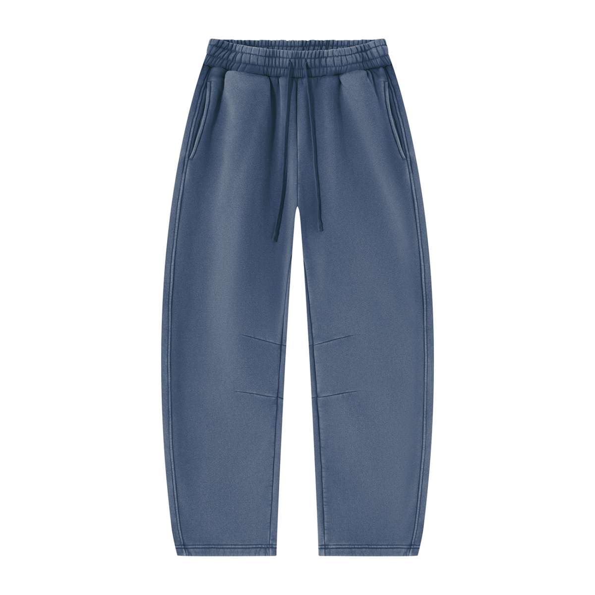 Blank Unisex Vintage Wash Barrel Leg Fleece Sweatpants