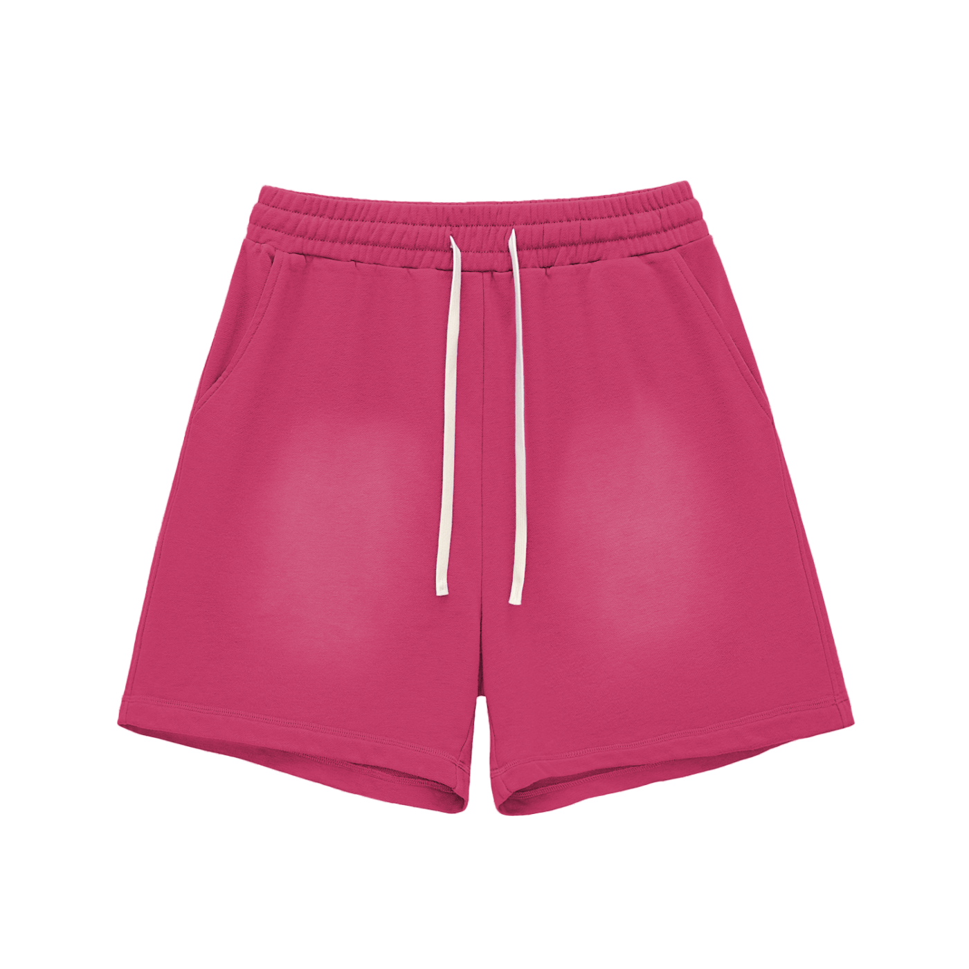 Blank Sun Fade Raw Edge Cotton Shorts