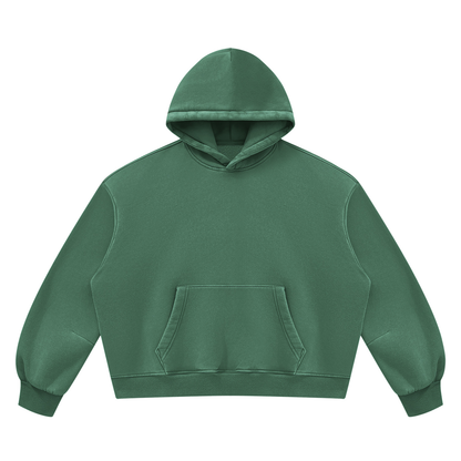 Blank Unisex Vintage Wash Boxy Fleece Hoodie
