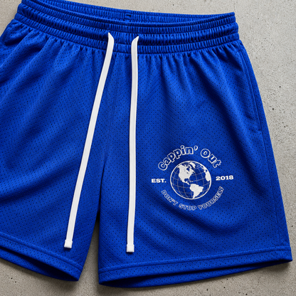Mesh Drawstring Activewear Shorts