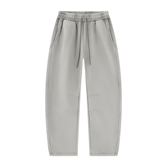 Blank Unisex Vintage Wash Barrel Leg Fleece Sweatpants