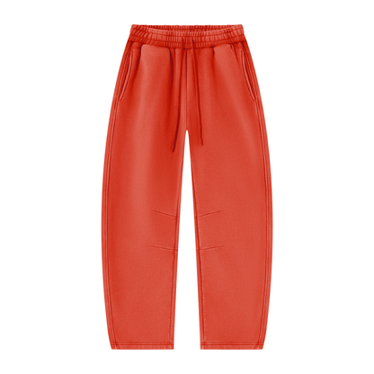Blank Unisex Vintage Wash Barrel Leg Fleece Sweatpants