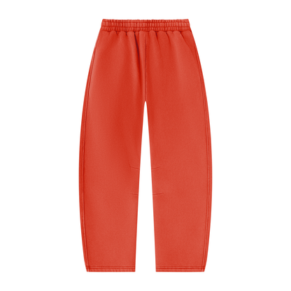 Blank Unisex Vintage Wash Barrel Leg Fleece Sweatpants