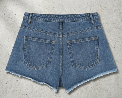 Women’s Vintage Wash High Rise Denim Shorts