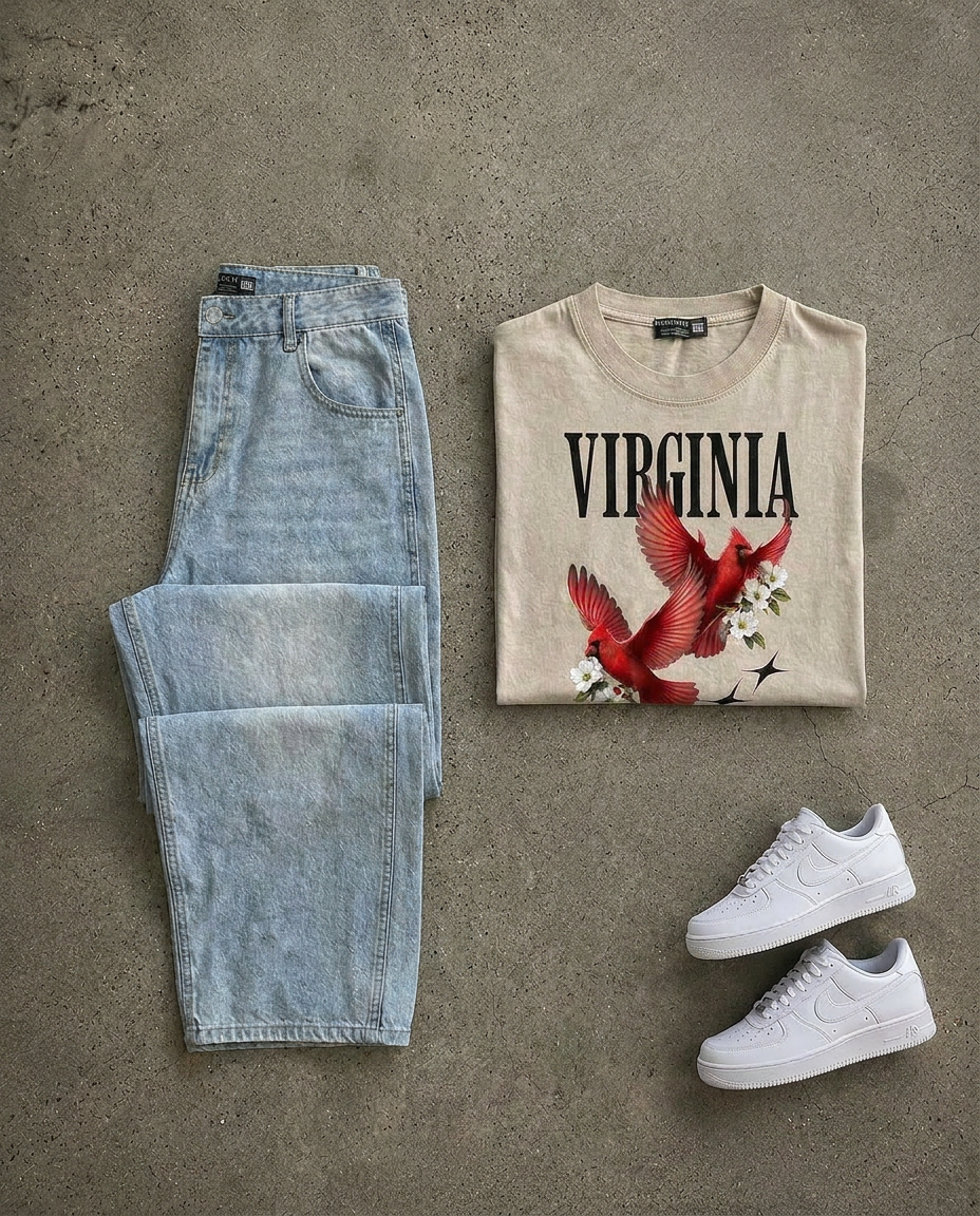Virginia Mineral Wash Boxy Graphic T-shirt