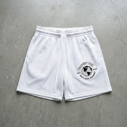 Mesh Drawstring Activewear Shorts