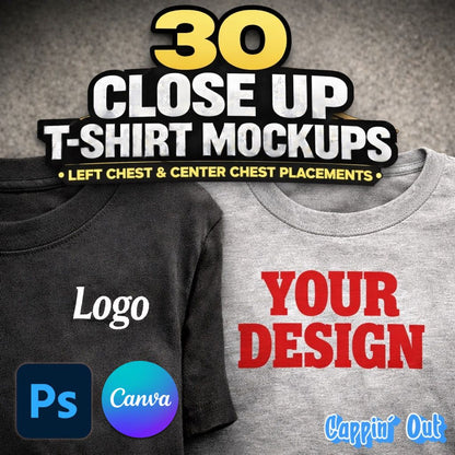 30 Left Chest & Center Chest T-shirts Mockup Pack