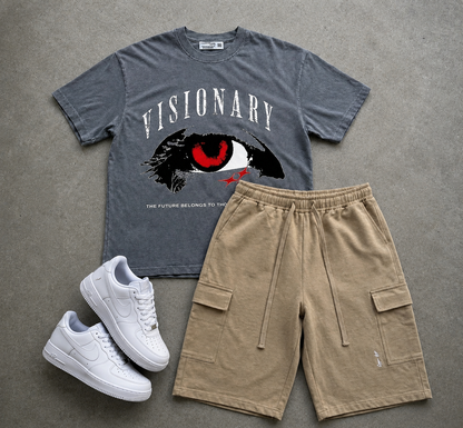 Visionary Enzyme Washed Graphic T-shirt