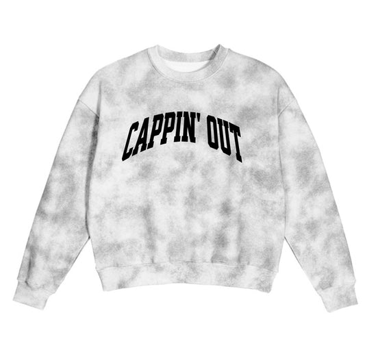 Heavyweight Tie Dye “Cappin Out” University Sweatshirt