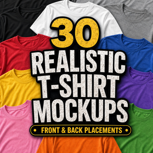 30 Realistic T-shirts Mockup Pack