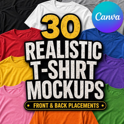30 Realistic T-shirts Mockup Pack