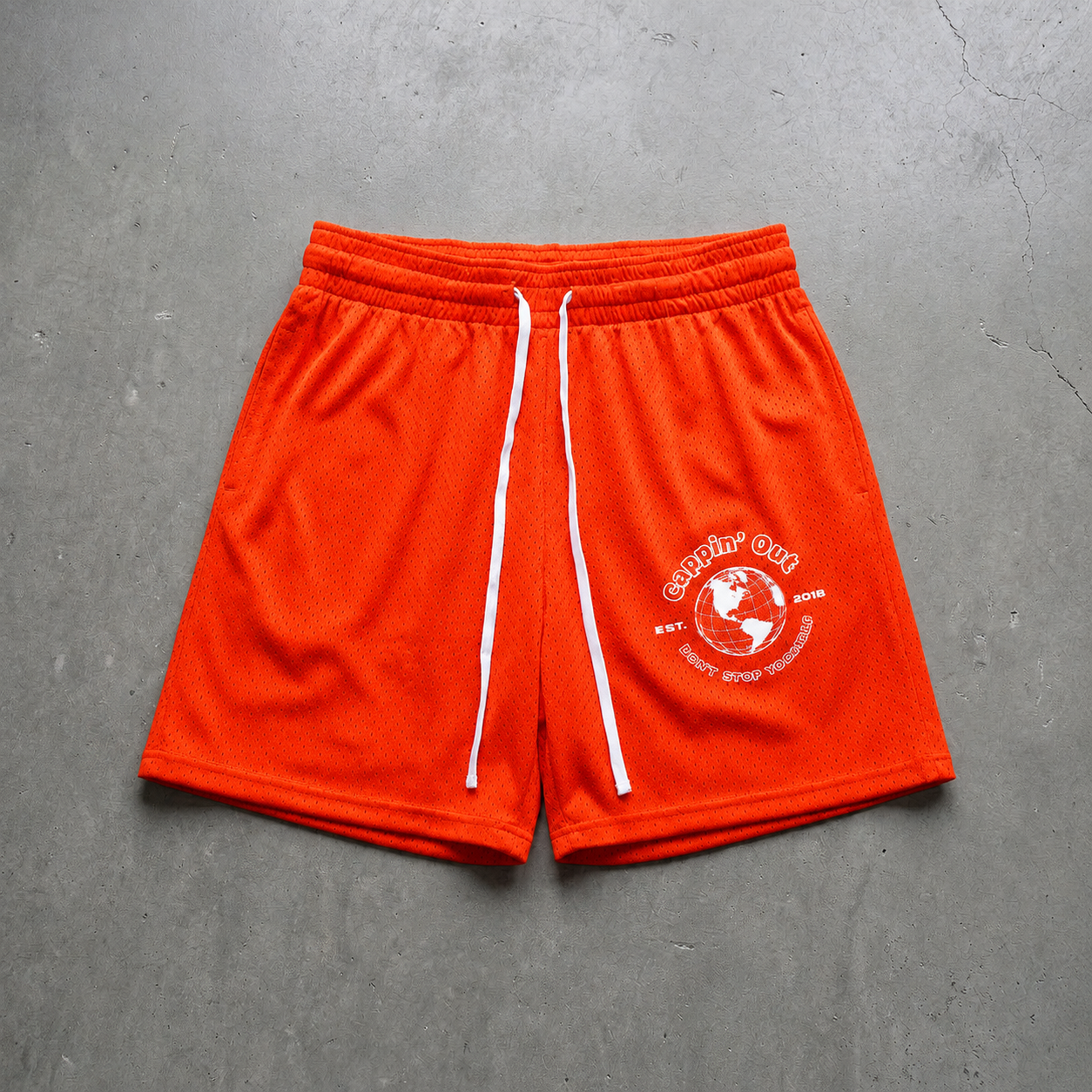 Mesh Drawstring Activewear Shorts