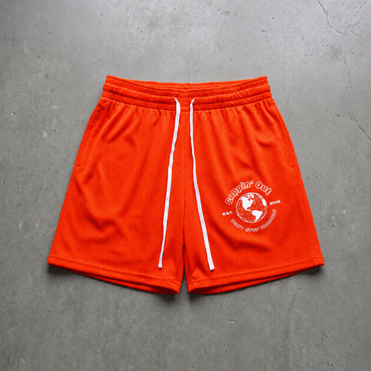 Mesh Drawstring Activewear Shorts