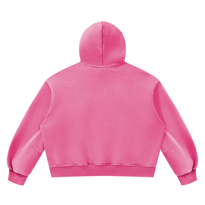Blank Unisex Vintage Wash Boxy Fleece Hoodie