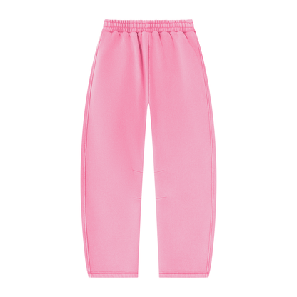 Blank Unisex Vintage Wash Barrel Leg Fleece Sweatpants