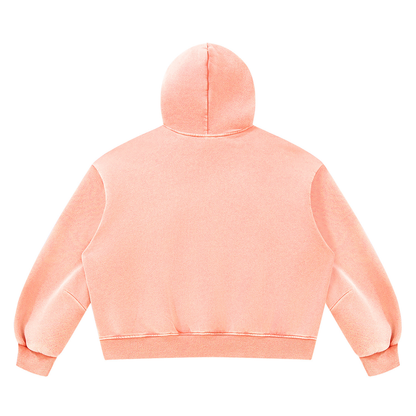 Blank Unisex Vintage Wash Boxy Fleece Hoodie