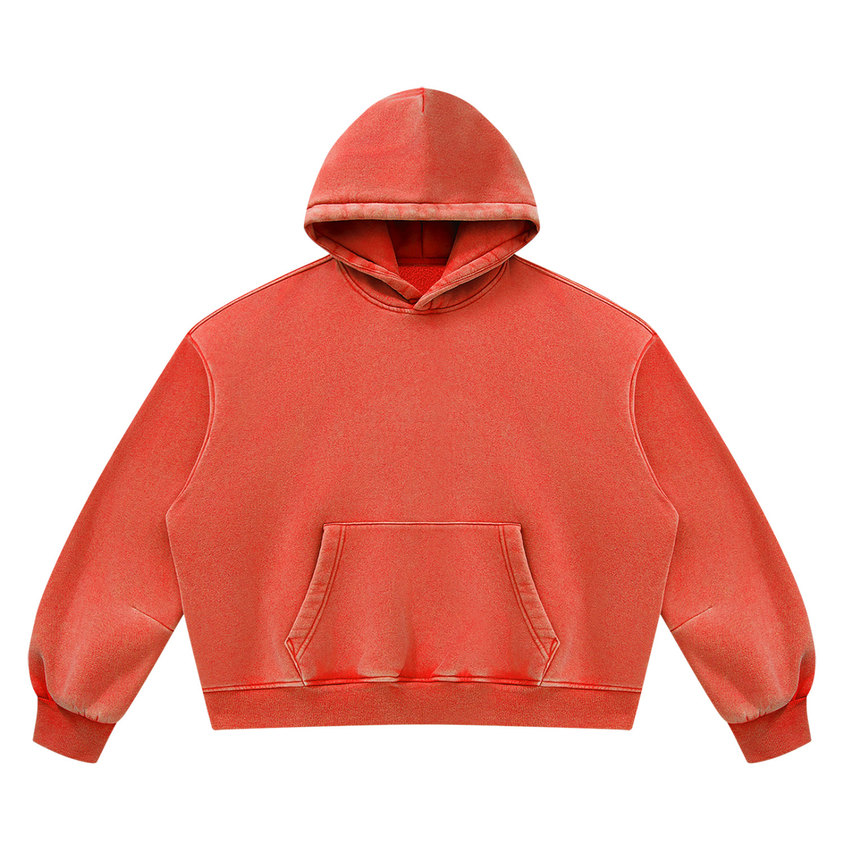 Blank Unisex Vintage Wash Boxy Fleece Hoodie