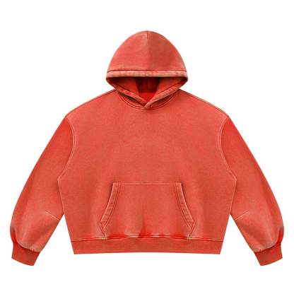 Blank Unisex Vintage Wash Boxy Fleece Hoodie